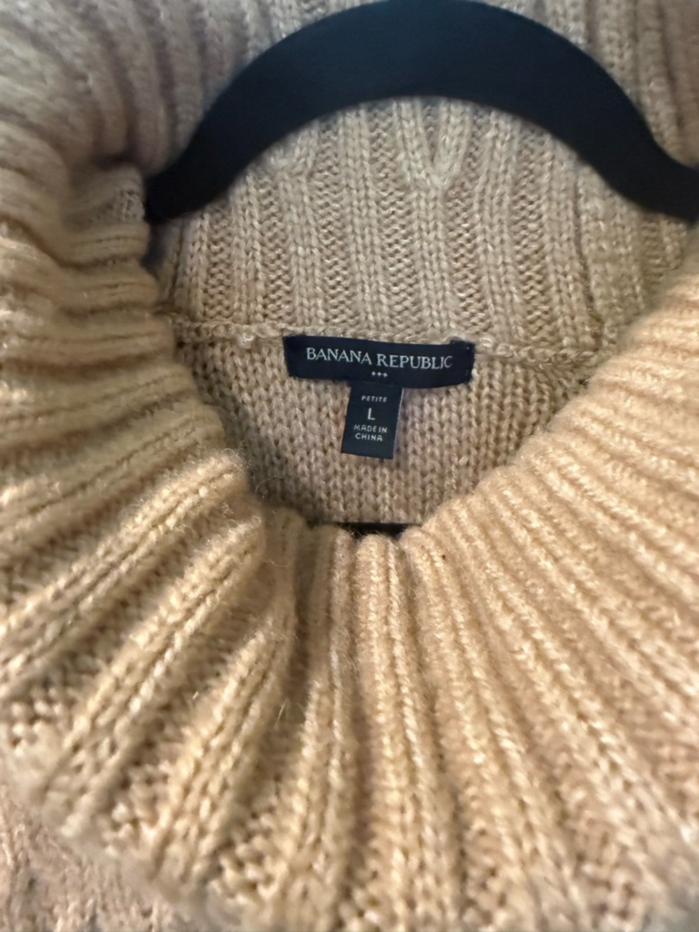 Banana Republic Camel Cable Turtleneck Sweater Dress - Picture 3 of 3